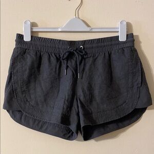 Athleta Women's Bali Linen Black Casual Shorts Size 8
